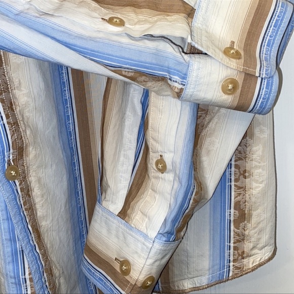 Tommy Bahama Denim Collection Striped Casual Shirt - Picture 4 of 8